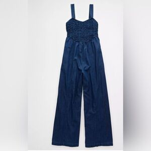 American Eagle Outfitters Dark Blue Denim Jumpsuit